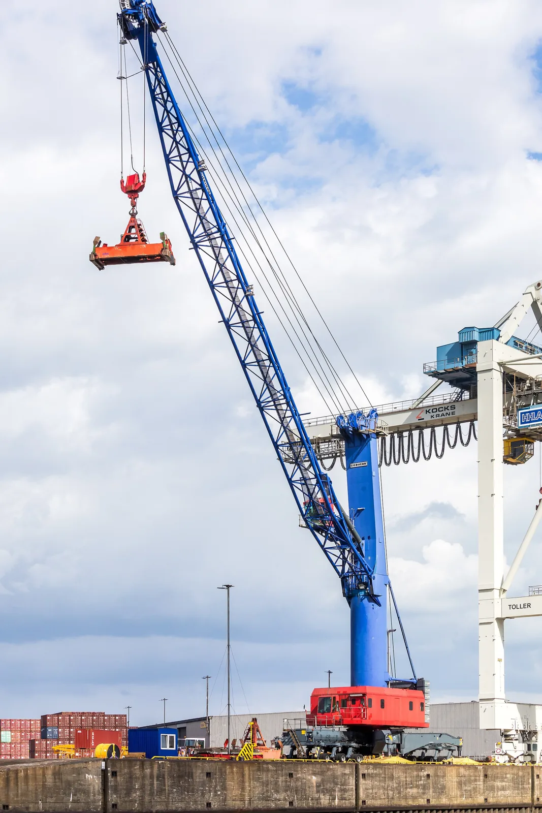 PCE Cranes lifting equipment on an industrial site in Egypt